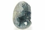 Crystal Filled Celestine (Celestite) Egg Geode - Madagascar #287116-1